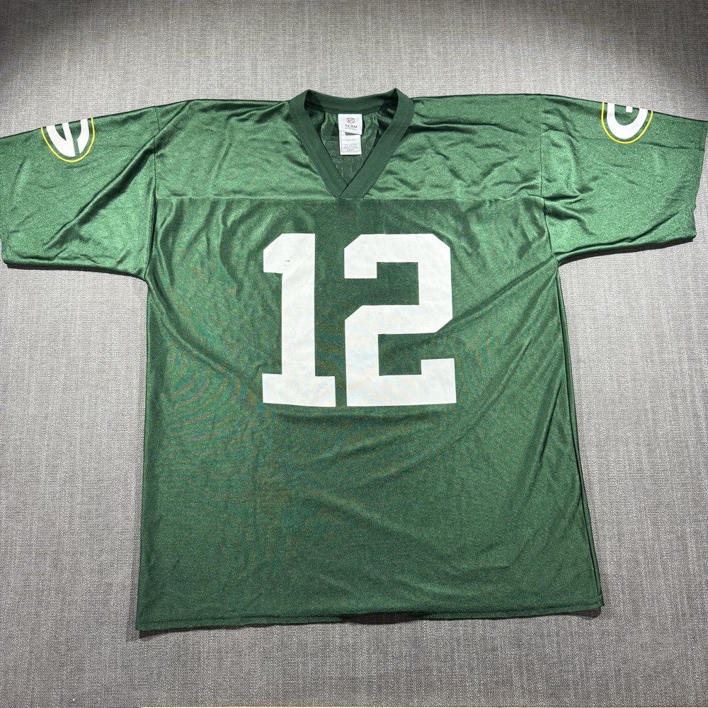 Green Bay Packers Jersey Mens XL Green NFL Aaron Rodgers 12 Team Apparel‎